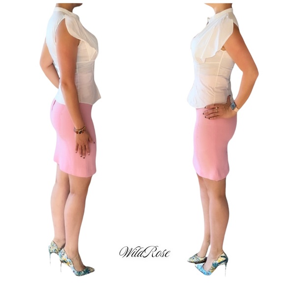 TEMPERLEY LONDON WHITE COTTON BUTTON UP BLOUSE FLARED SHOULDERS SZ 8 FITS US 4 - Picture 5 of 16